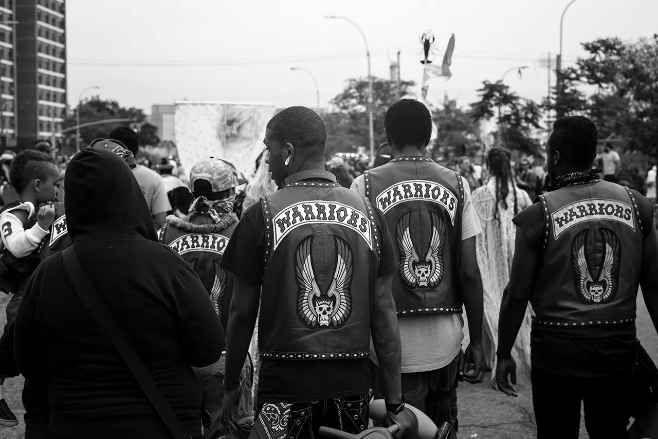 Black and white photo of warriors